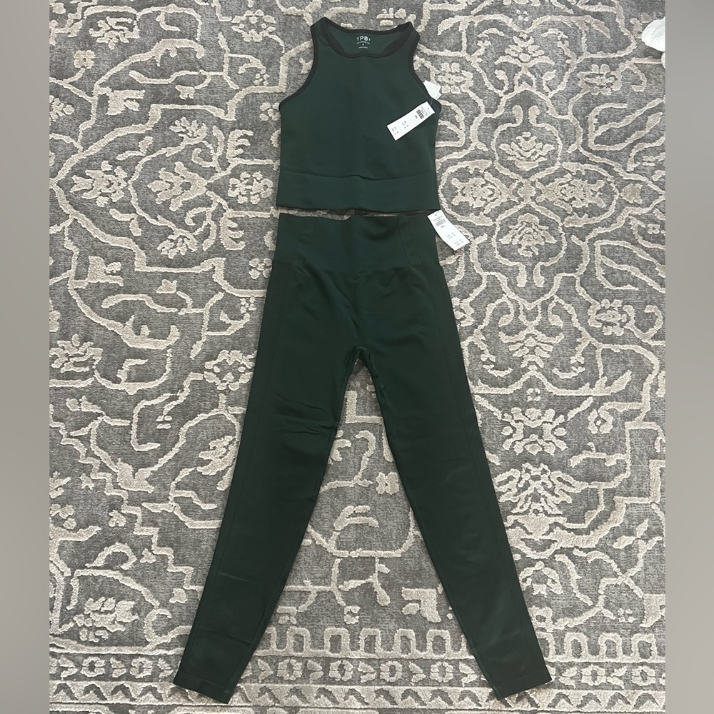 Abercrombie & Fitch YPB set - cropped top and high waisted leggings - size small
